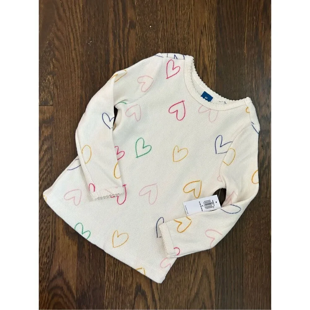 NEW OLD NAVY Toddler 2T Valentine Long Sleeve Knit Tops Lot Bundle